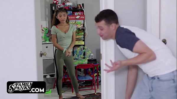 Tiny Asian Stepsister Doing Everything for Going Viral | Myles