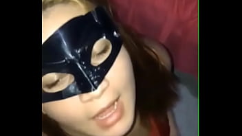 Mouth open, tongue out, ready to drink cum!