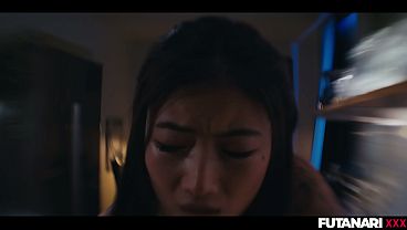 Ladyboy Sex - Asian Girl Grows Futa Cock and Fucks