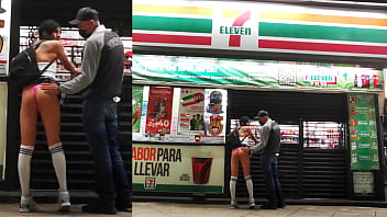 Showing the thong in the seven