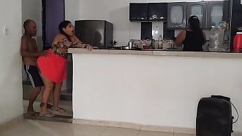 Perverted stepfather fucks his stepdaughter in front of her twin