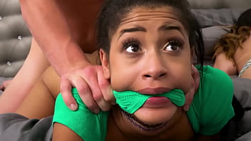 Black stepdaughter gets fucked by her stepdad while her friend's