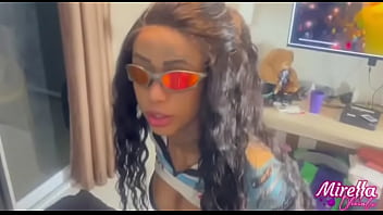 The skinny girl was begging in her little ass.