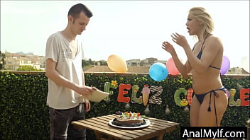 Stepson gets birthday anal surprise from Stepmother