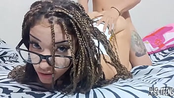 Perverted stepbrother masturbates in front of his while his catches