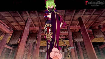 Kuki Shinobu footjob, handjob and blowjob pov | Genshin Impact