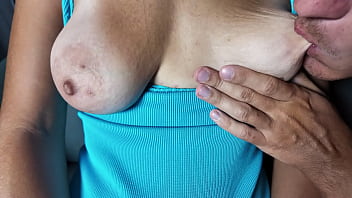 Curvy milf let her tits be sucked and got an