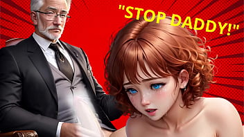 Step-Grand-Daddy's big dick cum's in mouth to virgin teen in