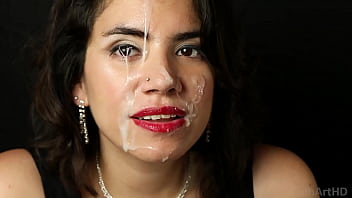 After party facial (massive facial with a big smile, cumplay