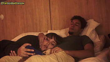 My stepsister swallows my penis after watching a movie they