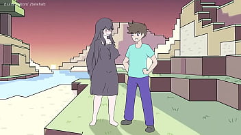 Ender chan flowed from Steve ! Minecraft hentai ( cartoon