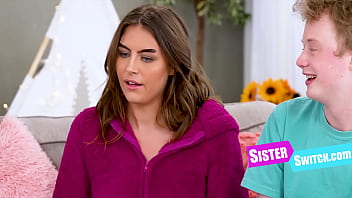 Tale Of Two Cute Step Sisters In PJ's Who Swap