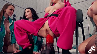 Huge DILDO riding - amazing ANAL experience