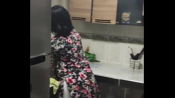 While washing dishes, my perverted step-nephew