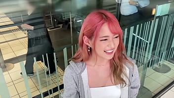  Japanese teen with petite small tits sucking big dick