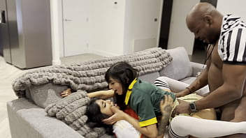 BBC We have a threesome with the black referee from