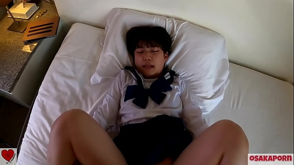 18 years old teen Japanese with small tits enjoys sex