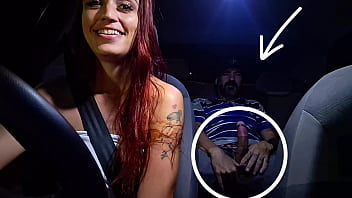 Slut works as a ride-sharing driver and catches a man