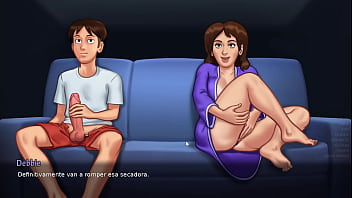 STEPMOTHER MASTURBATES NEXT TO HER STEPSONS - summertime saga