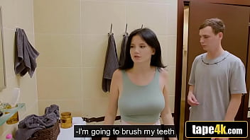 Bathroom Feud Ends With Busty Russian Stepsister Down on Her