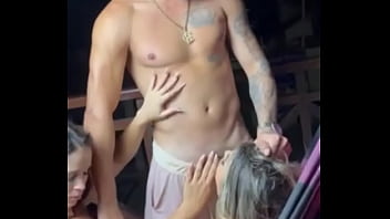 The two naughty girls from the countryside sucked my dick