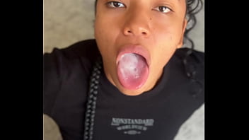 Cute brunette, my stepsister's best friend comes in and gives