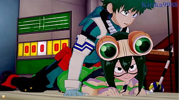 Tsuyu Asui and Mt. Lady and Izuku Midoriya intense sex.