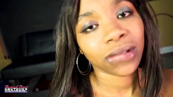 Petite Brunette Cutie Evelyn Gives A Long Wet BJ And