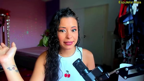 Hot brunette talking dirty for you to cum