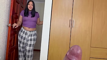 My sister-in-law catches me masturbating with her underwear