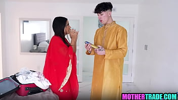 Indian stepmoms foursome fuck stepsons | Sasha Pearl & Brandy