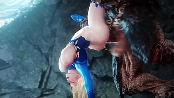 Samus is dominated by multiple males and they destroy her