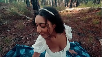 Natural Tits Latina Cinderela got filled at public park -