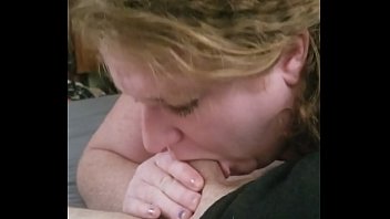 BBW redhead swallows an entire cock