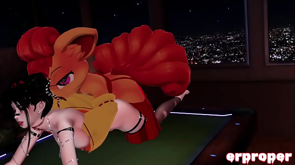 Vrchat vulpix and his trainer do some special training