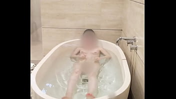 Bathing of Japanese college student