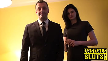 Delectable UK babe has her hair pulled while she fucks