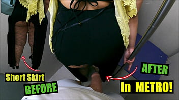 Secret Dick Stuck Under Dress in Subway | Unknown Man