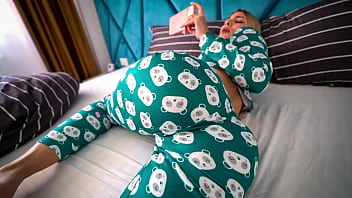 Step sister caught watching porn and helped to have orgasms