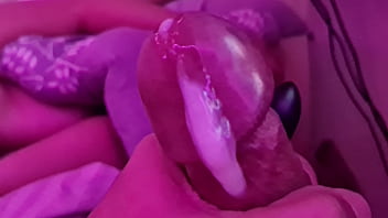 Jerking off while my wife's step-sister is resting busy watching