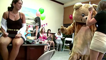 DANCING BEAR - Alaina Brooke's CFNM Fiesta With Big Dick