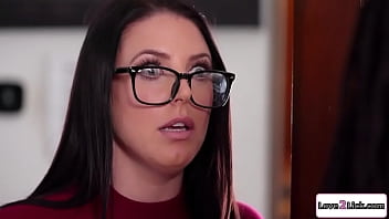  - Ebony girl fucks a busty brunettes pussy