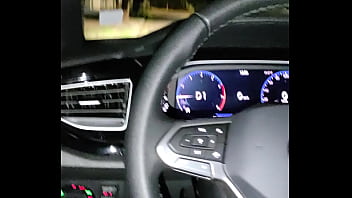 Drinking milk in the car