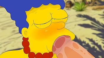 Marge on a nude beach !The Simpsons New Animation ಥ