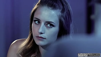 Brunette stepsister lets her nerd stepbrother fuck her