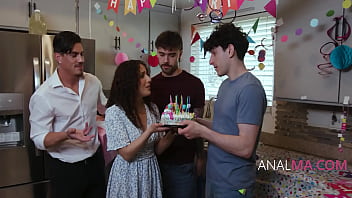 Cute step Mother Gets All Dicks On Ass On Birthday