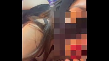 Latina with a big ass fucks with her at her