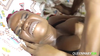 Black Ebony queen moans loud to a big black cock