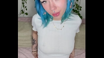 Beautiful Alternative Teen Dildos Her Petite Ass While Vibrating Her