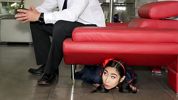 Chasing and Catching a Tiny Asian Doll for a Rough